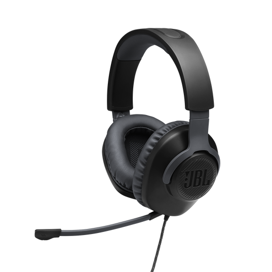 JBL Quantum 100 - Black - Wired over-ear gaming headset with flip-up mic - Detailshot 1